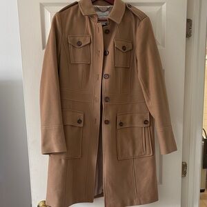 Banana Republic Camel Brown Peacoat with Buttoned Pockets